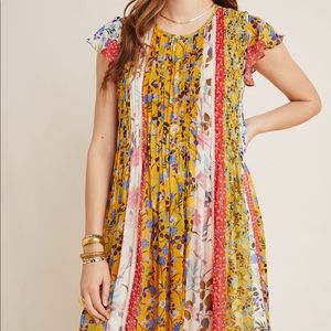 Anthropologie Varun Bahl Taylor Pintucked Mini Dress